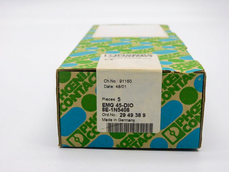 PHOENIX CONTACT EMG45-DIO-8E-1N5408 2949389 (PKG OF 5) NSFS