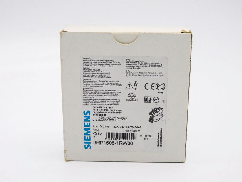 SIEMENS 3RP1505-1RW30 24-240VAC/DC 0.05S-100H NSMP