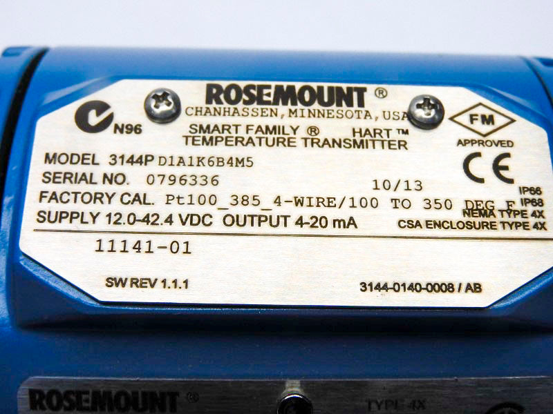 ROSEMOUNT 3144PD1A1K6B4M5 12.0-42.4VDC 100-350'F NSMP