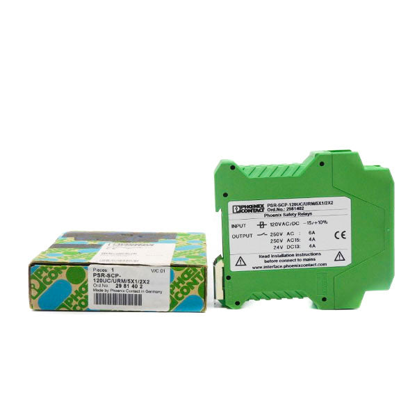 PHOENIX CONTACT PSR-SCP-120UC/URM/5X1/2X2 2981402 120VAC/DC 6A NSMP