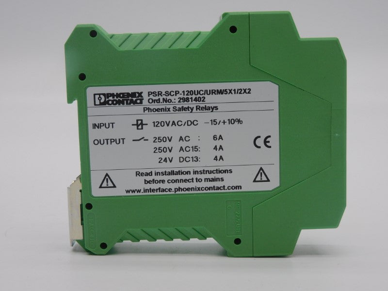 PHOENIX CONTACT PSR-SCP-120UC/URM/5X1/2X2 2981402 120VAC/DC 6A NSMP