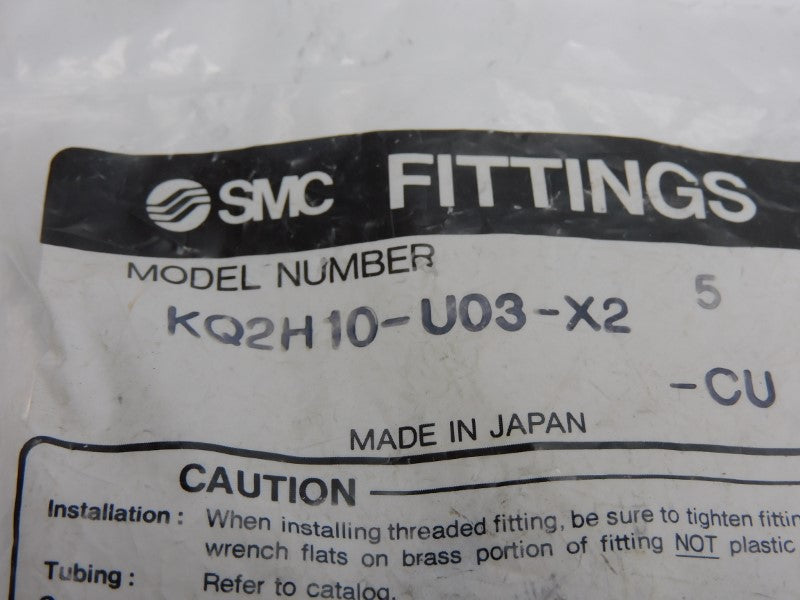 SMC KQ2H10-U03-X2-CU (PKG OF 5) NSMP