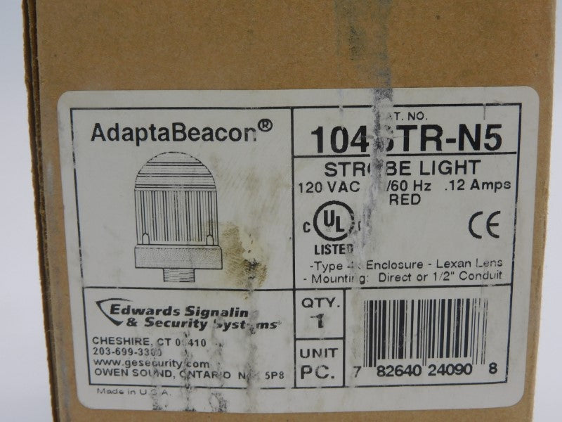 EDWARDS SIGNALING 104STR-N5 120VAC .12A NSMP