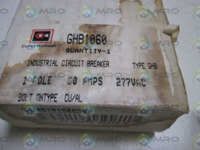CUTLER HAMMER CIRCUIT BREAKER GHB1060  NSMP