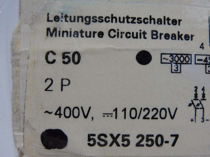 SIEMENS 5SX5250-7 400V 50A NSNP