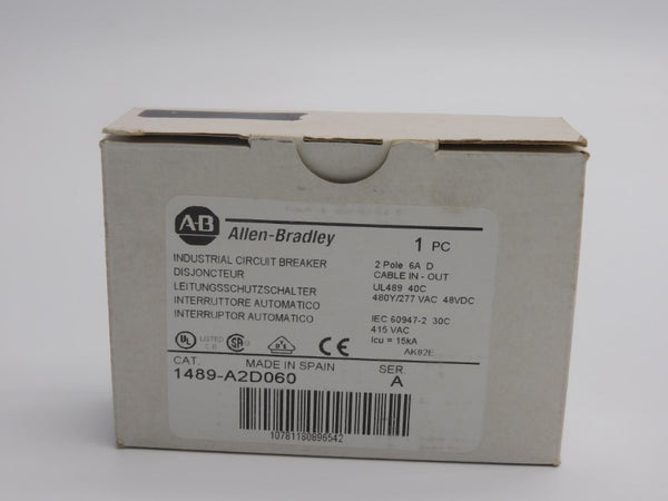 ALLEN BRADLEY 1489-A2D060 SER. A 277VAC 6A (WH) NSMP
