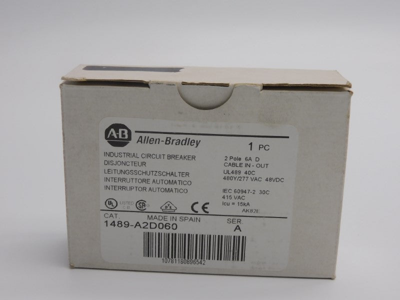 ALLEN BRADLEY 1489-A2D060 SER. A 277VAC 6A (WH) NSMP
