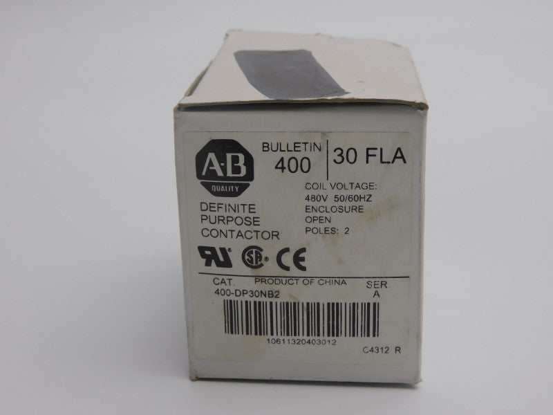 ALLEN BRADLEY 400-DP30NB2 SER. A 480V 30A (WH) NSMP