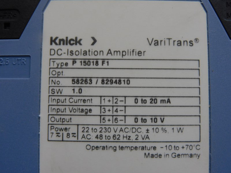KNICK P15018F1 230VAC/DC NSMP