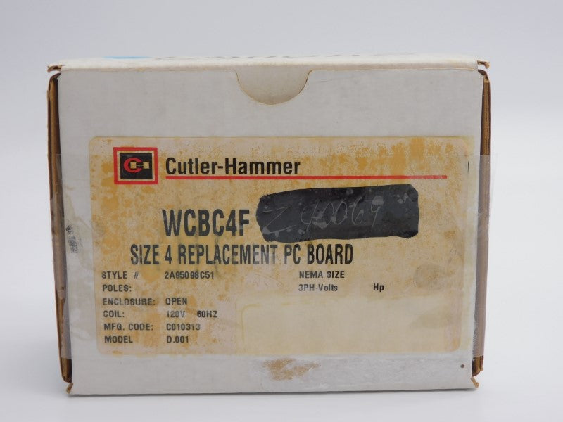 CUTLER HAMMER WCBC4F D.001 120V NSMP