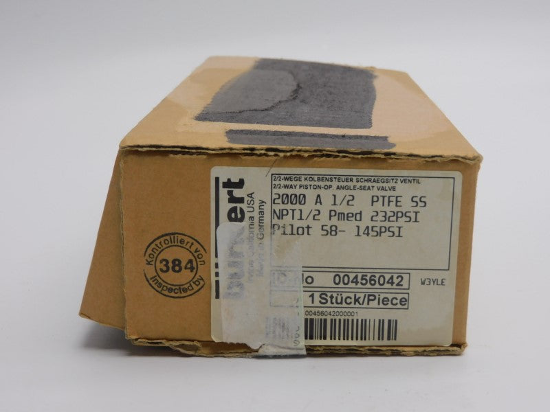 BURKERT 00456042 232PSI 1/2" NSMP