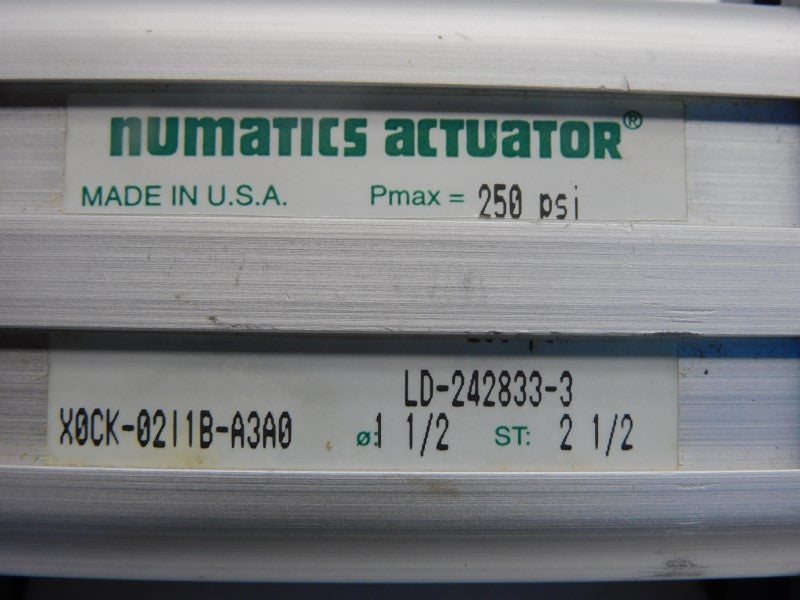 NUMATICS X0CK-02I1B-A3A0 250PSI 1-1/2" NSNP