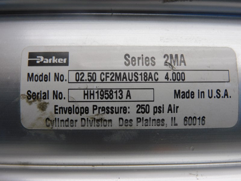 PARKER 02.50CF2MAUS18AC4.00 250PSI NSNP