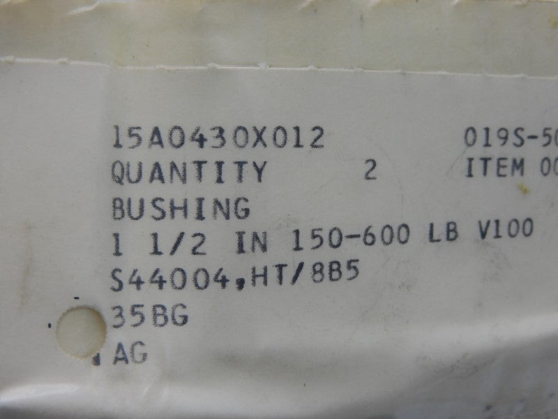 BUSHING 15A0430X012 (PKG OF 2) NSNP