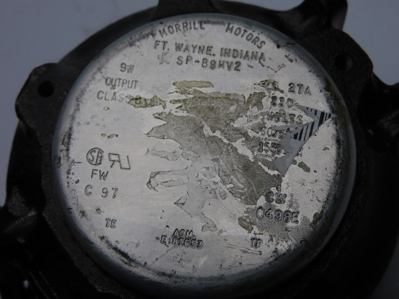MORRILL MOTORS SP-B9MV2 230V 0.27A UNMP
