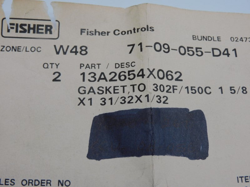 FISHER CONTROLS 13A2654X062 (PKG OF 2) NSMP