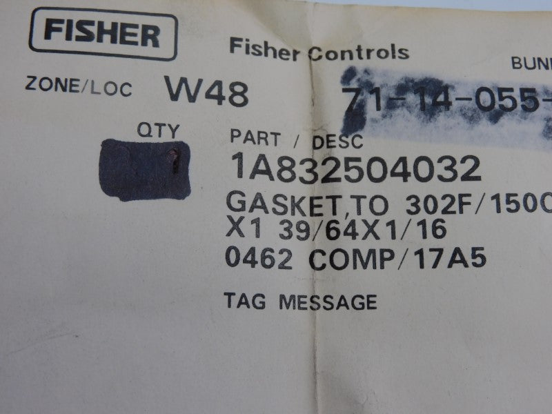 FISHER CONTROLS 1A832504032 (PKG OF 2) NSMP