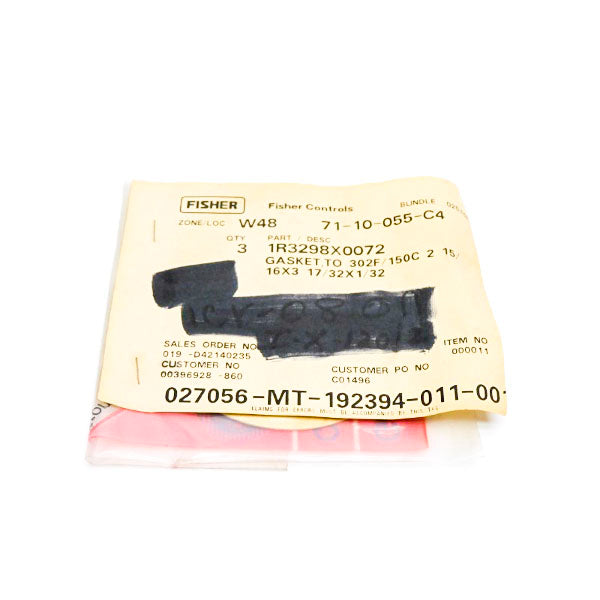 FISHER CONTROLS 1R3298X0072 (PKG OF 3) NSMP