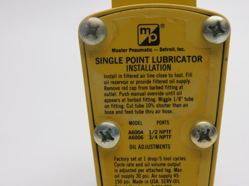 MASTER PNEUMATIC A6004/A6006 45-150PSI 1/2"-1/4" NSNP