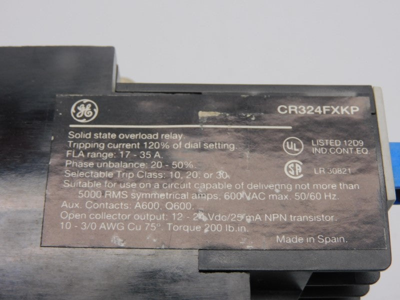 GENERAL ELECTRIC CR324FXKP 600VAC 17-35A NSNP