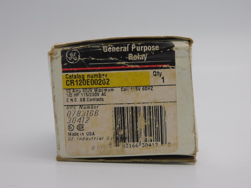 GENERAL ELECTRIC CR120E00202 115V 10A NSMP