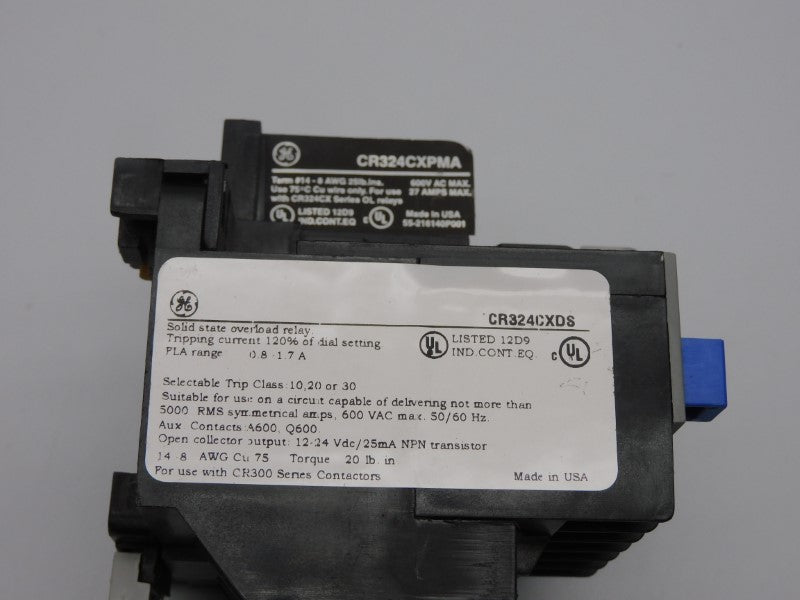 GENERAL ELECTRIC CR324CXDP 600VAC 0.8-1.7A NSMP
