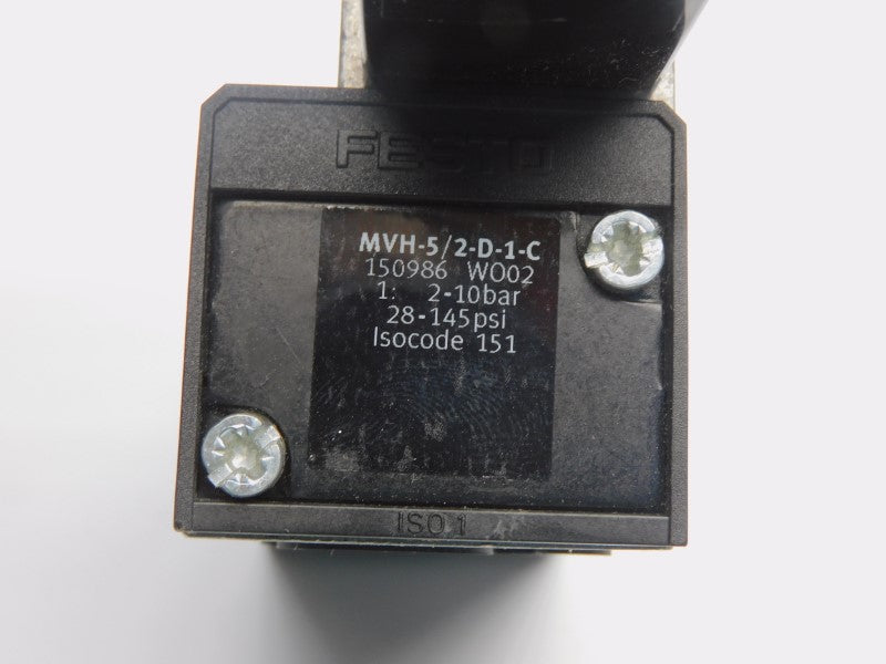 FESTO MVH-5/2-D-1-C 150986 20.4-26.4VDC 28-145PSI NSNP
