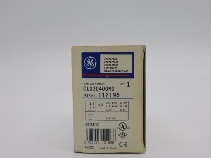GENERAL ELECTRIC CL03D400MD 24VDC 45A NSMP