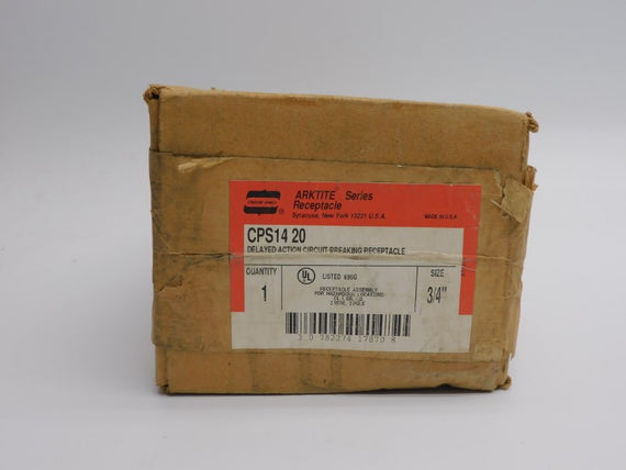 CROUSE HINDS CPS1420 125-250VAC 20A 3/4" NSMP