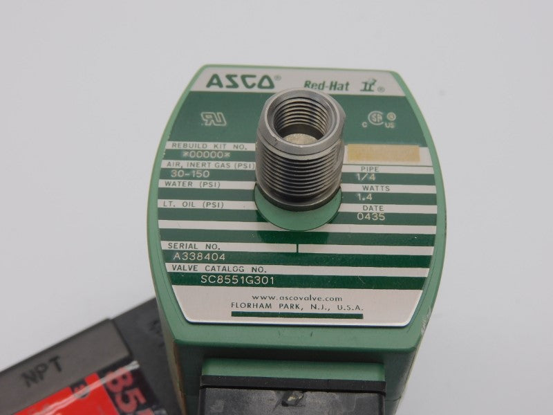 ASCO SC8551G301 24VDC 30-150PSI 1/4" NSNP