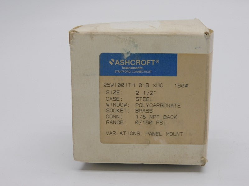 ASHCROFT 25W1001TH01BXUC-160# 0/160PSI NSMP