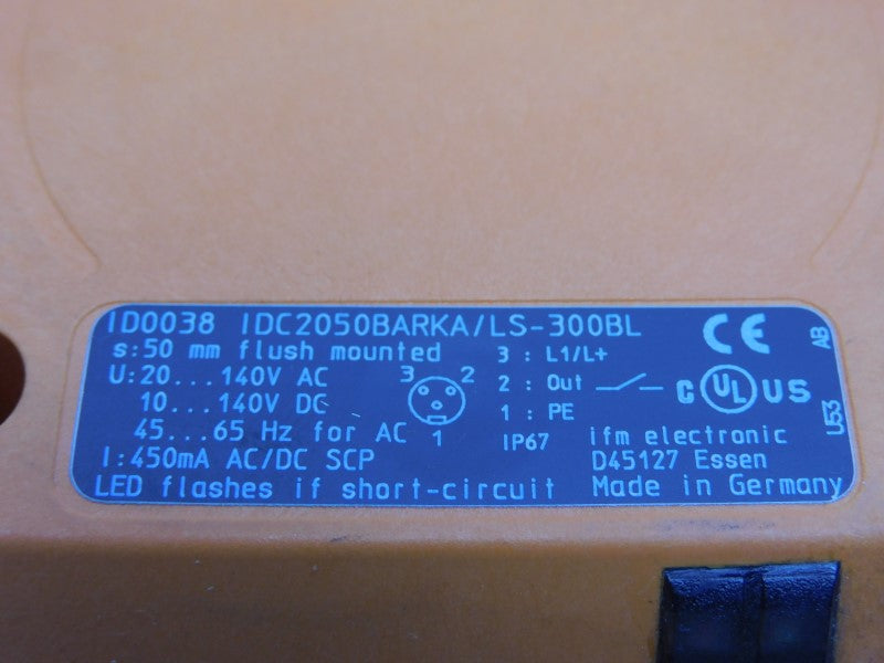 IFM EFECTOR IDC2050BARKA/LS-300BL ID0038 10-140VDC NSNP