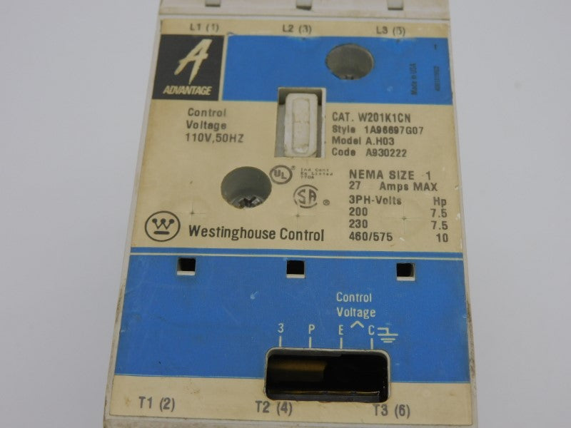 WESTINGHOUSE W201K1CN 110V 27A UNMP