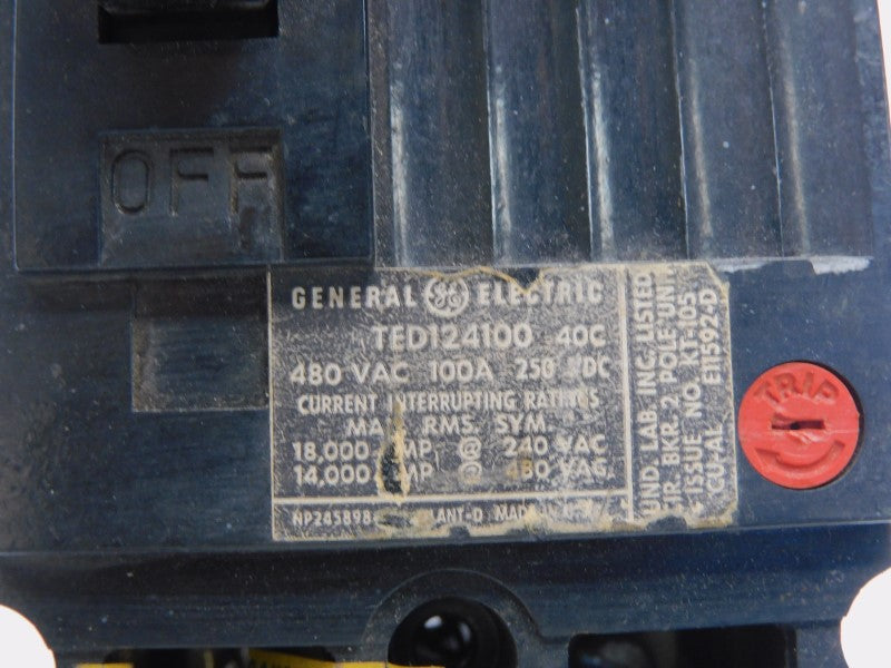 GENERAL ELECTRIC TED124100 480VAC 100A UNMP