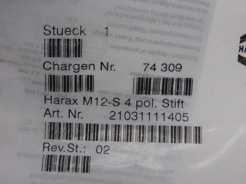 HARTING HARAXM12-S4 21031111405 NSMP