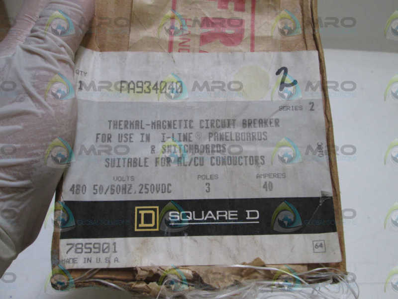 SQUARE D CIRCUIT BREAKER FA934040 NSMP