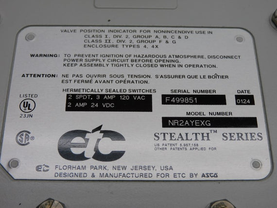 ETC 2AYEXG 120VAC 3A NSMP