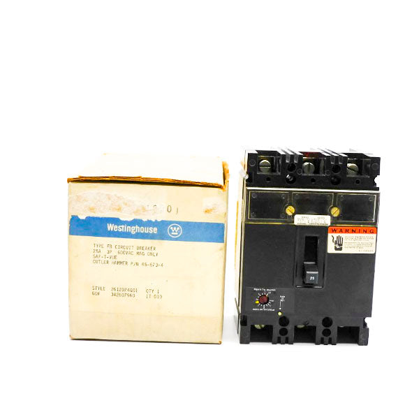 WESTINGHOUSE 2612D74G01 45-673-4 600VAC 25A NSMP
