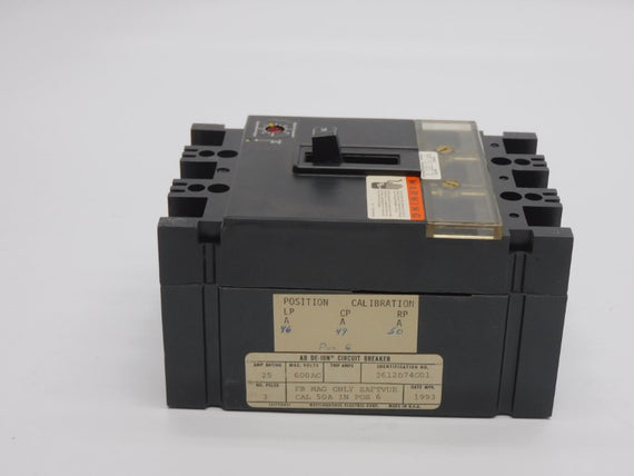 WESTINGHOUSE 2612D74G01 45-673-4 600VAC 25A NSMP