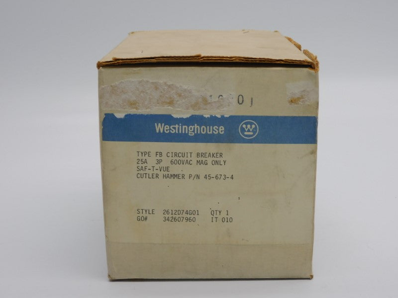 WESTINGHOUSE 2612D74G01 45-673-4 600VAC 25A NSMP