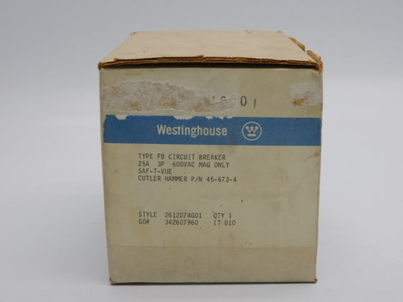 WESTINGHOUSE 2612D74G01 45-673-4 600VAC 25A NSMP