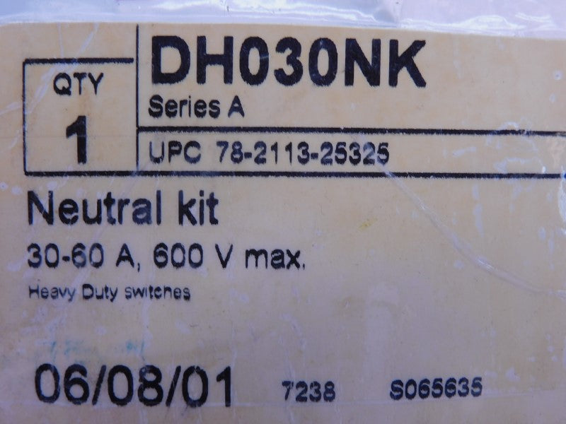CUTLER HAMMER DH030NK SER. A 600V 30-60A NSNP