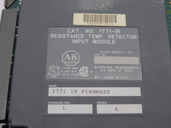 ALLEN BRADLEY 1771-IR SER. A F/W L 5VDC 0.9A REMAN