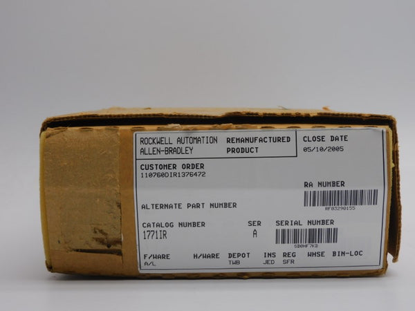 ALLEN BRADLEY 1771-IR SER. A F/W L 5VDC 0.9A REMAN
