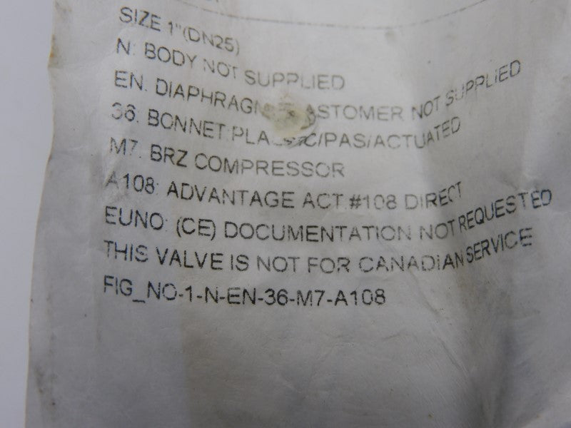 ITT 1-N-EN-36-M7-A108 90PSI 1" NSNP