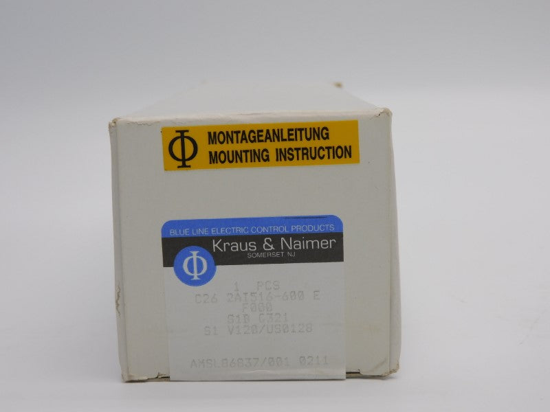 KRAUS&NAIMER C262AI516-600E 600VAC 40A NSMP