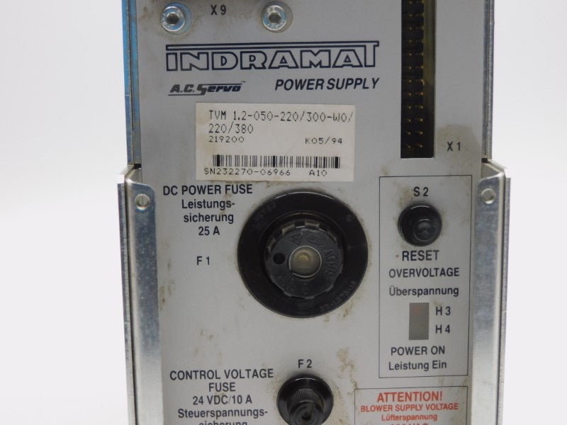 INDRAMAT TVM1.2-050-220/300-W0/220/380 24VDC 10A (NO COVER) UNMP