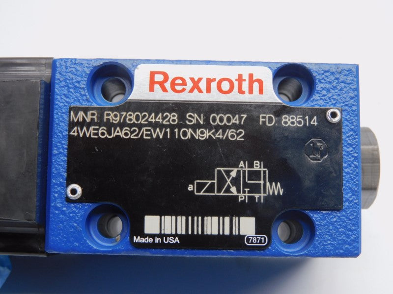 REXROTH 4WE6JA62/EW110N9K4/62 R978024428 110/120V NSNP