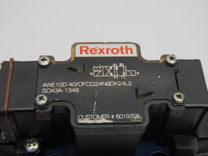 REXROTH 4WE10D-40/OFCG24N9DK24L2 24VDC 1.46A UNMP