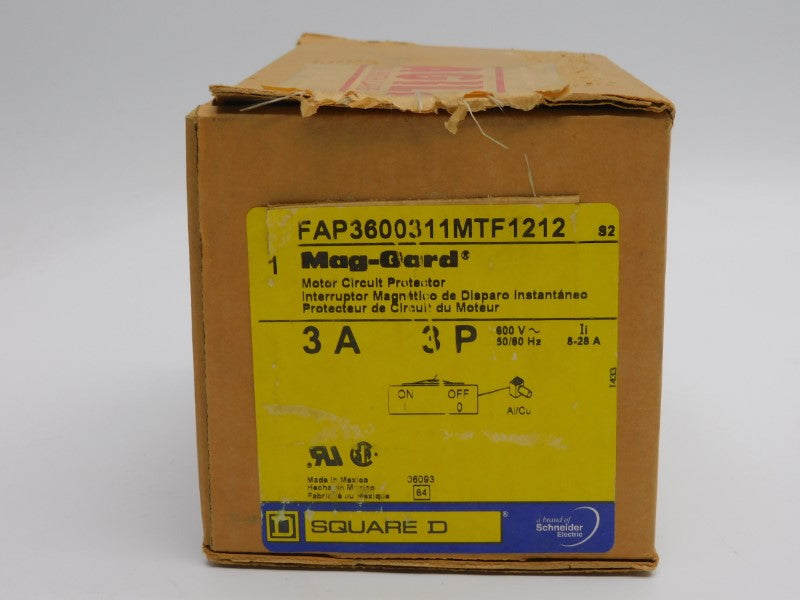SQUARE D FAP3600311MTF1212 SER. 2 600V 3A (GREY) (AS PICTURED) NSMP